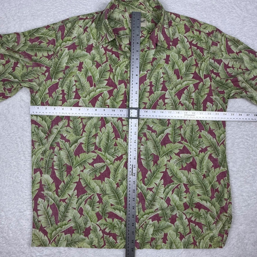 Lot of 2 Cooke Street Men's Large Blue Green Cotton Short Sleeve Hawaiian Shirts - Picture 9 of 12